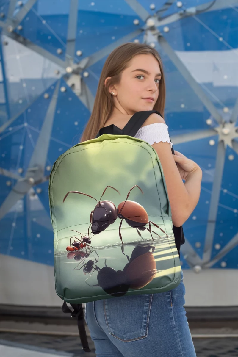 Ants in Flower Garden Minimalist Backpack 2