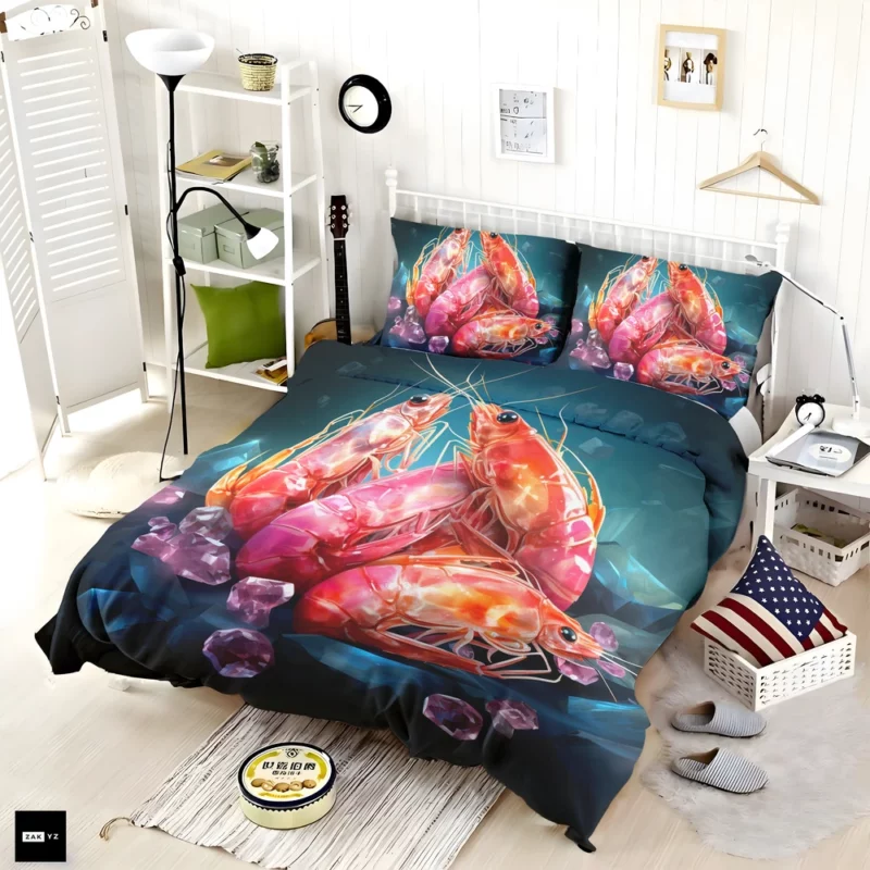 Appetizing Prawns Photo Bedding Set