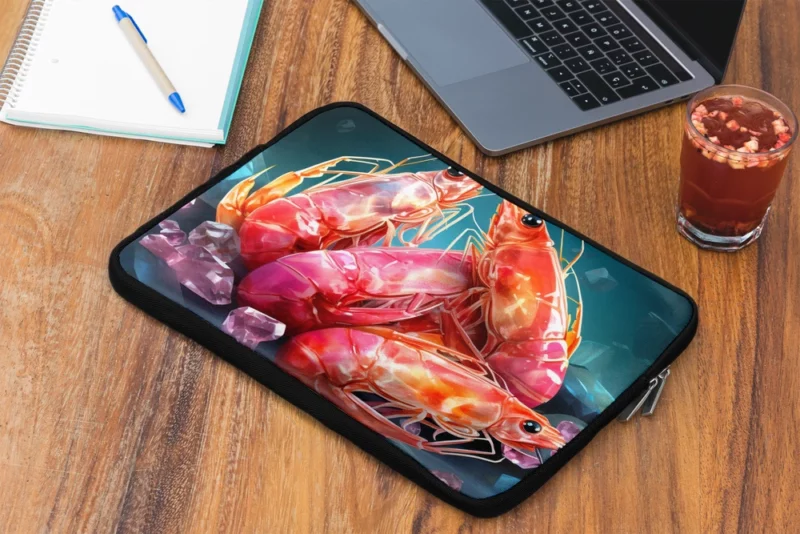 Appetizing Prawns Photo Laptop Sleeve 2