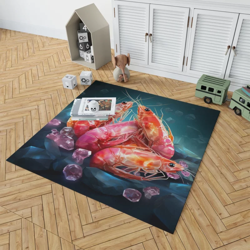 Appetizing Prawns Photo Rug 1