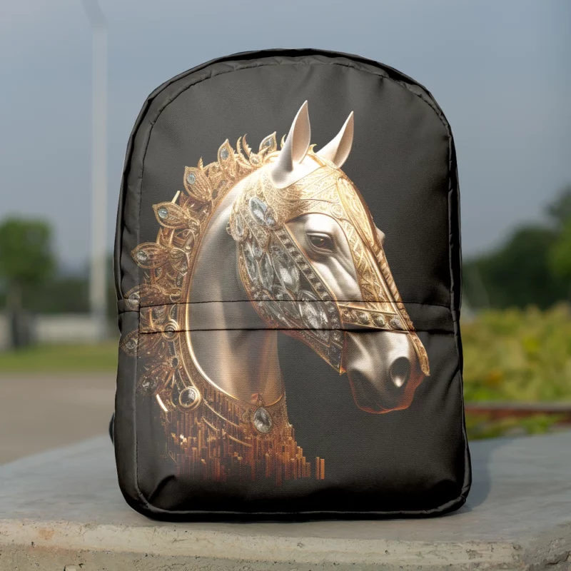 Arabic Calligraphy Horse Art Minimalist Backpack