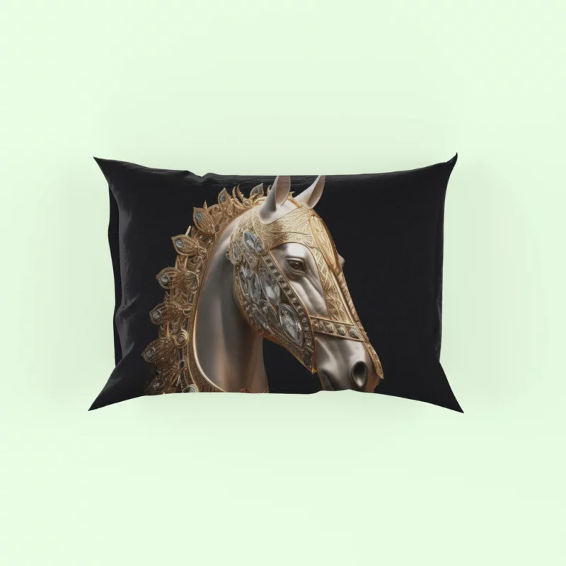 Arabic Calligraphy Horse Art Pillow Case