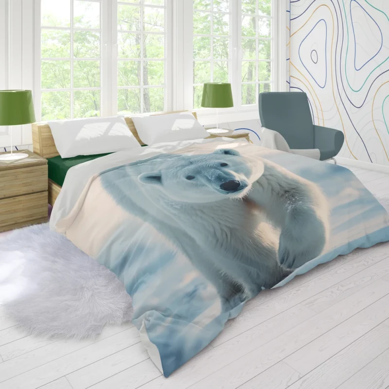 Arctic Fox Portrait Duvet Cover