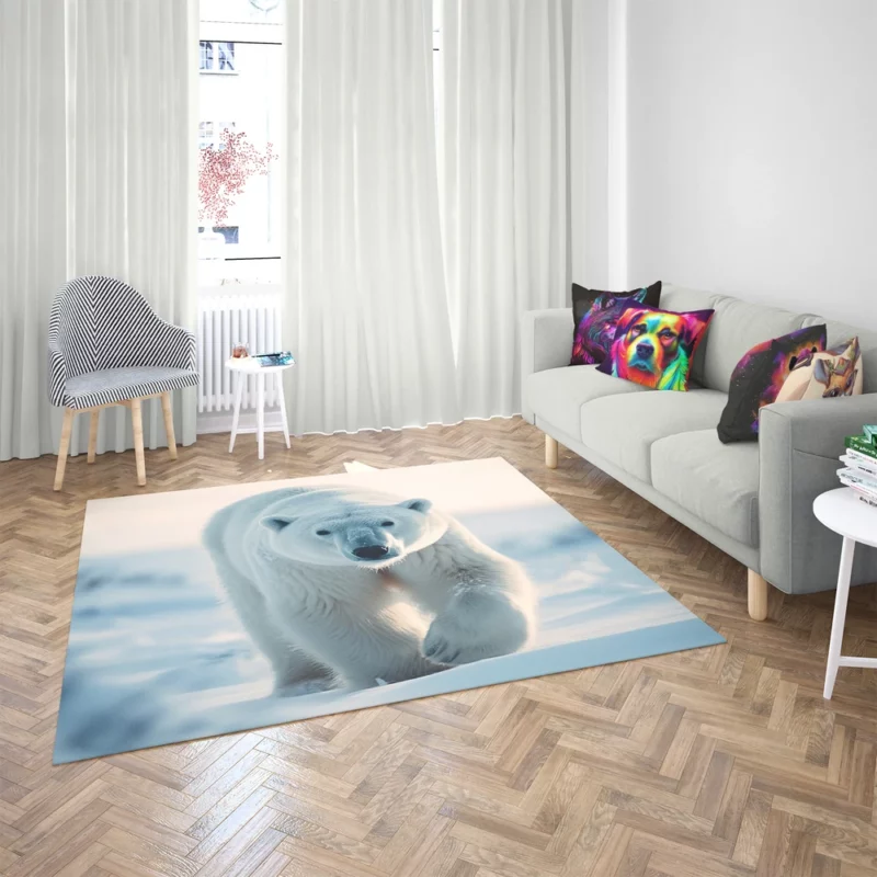 Arctic Fox Portrait Rug 2