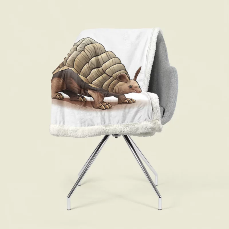 Armadillo Cartoon Illustration Sherpa Fleece Blanket 1