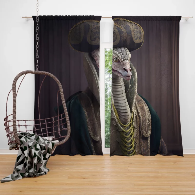 Avian King Cobra Elegance Window Curtain