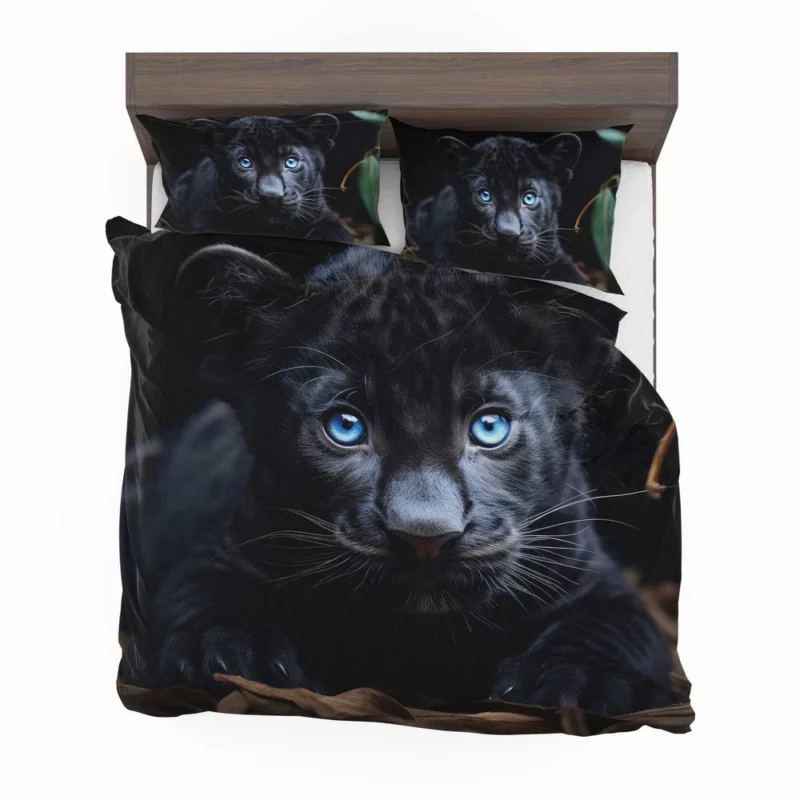 Baby Black Panther Cub Portrait Bedding Set 2