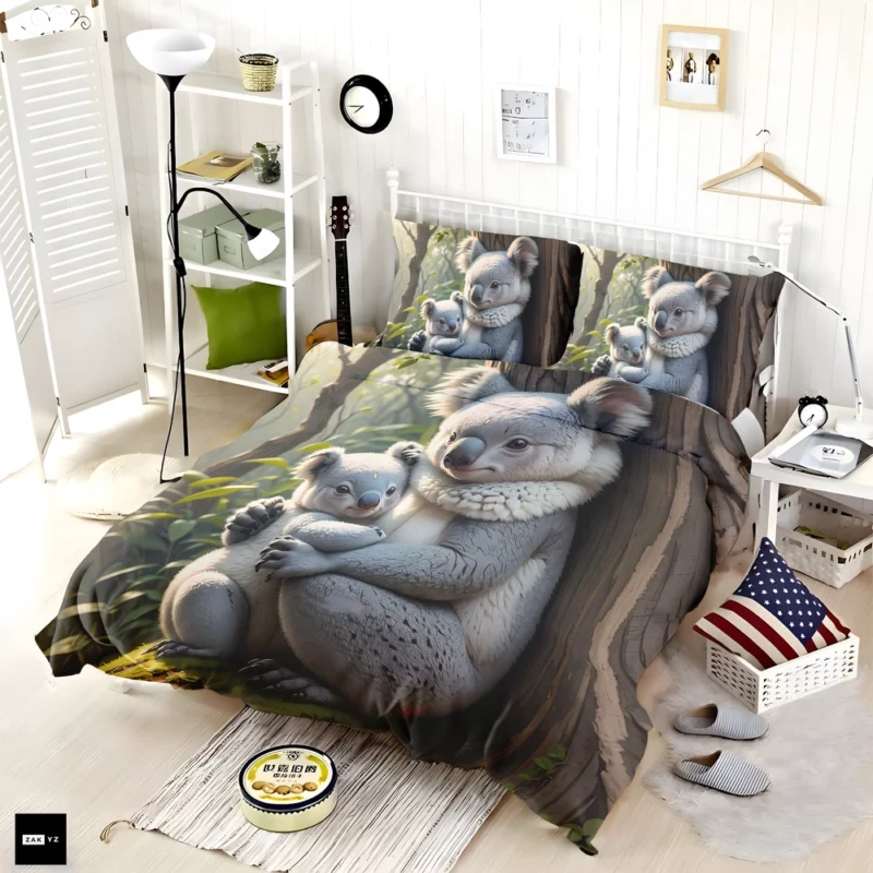 Baby Koala in Eucalyptus Tree Bedding Set