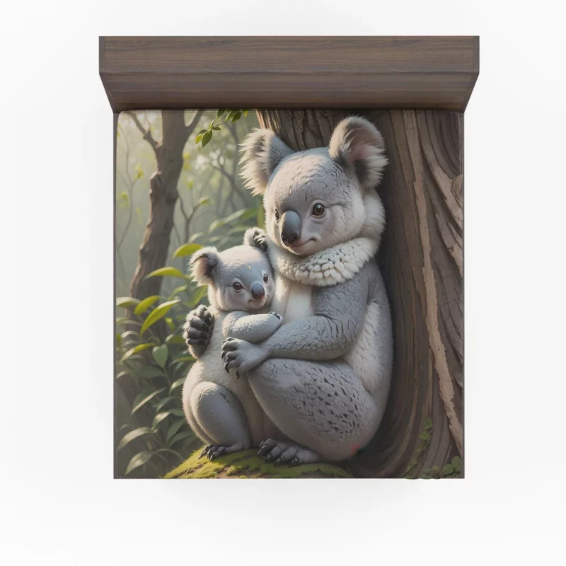 Baby Koala in Eucalyptus Tree Fitted Sheet