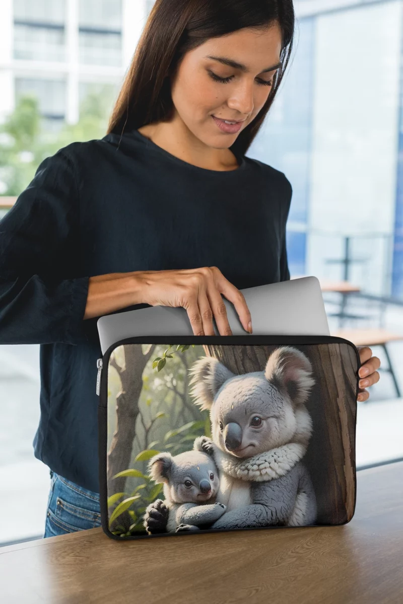 Baby Koala in Eucalyptus Tree Laptop Sleeve 1