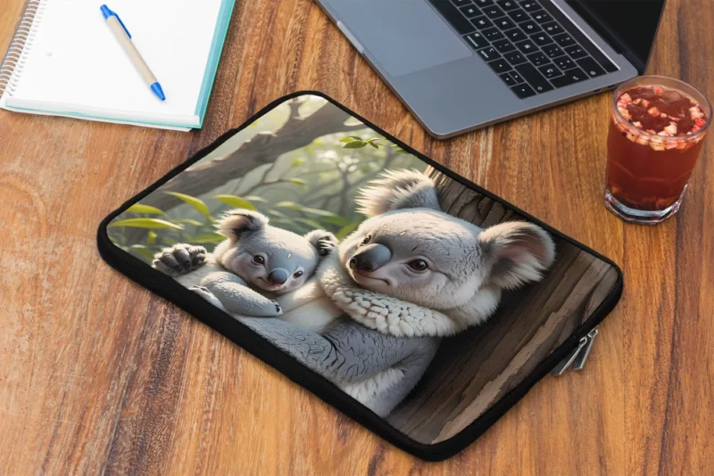 Baby Koala in Eucalyptus Tree Laptop Sleeve 2