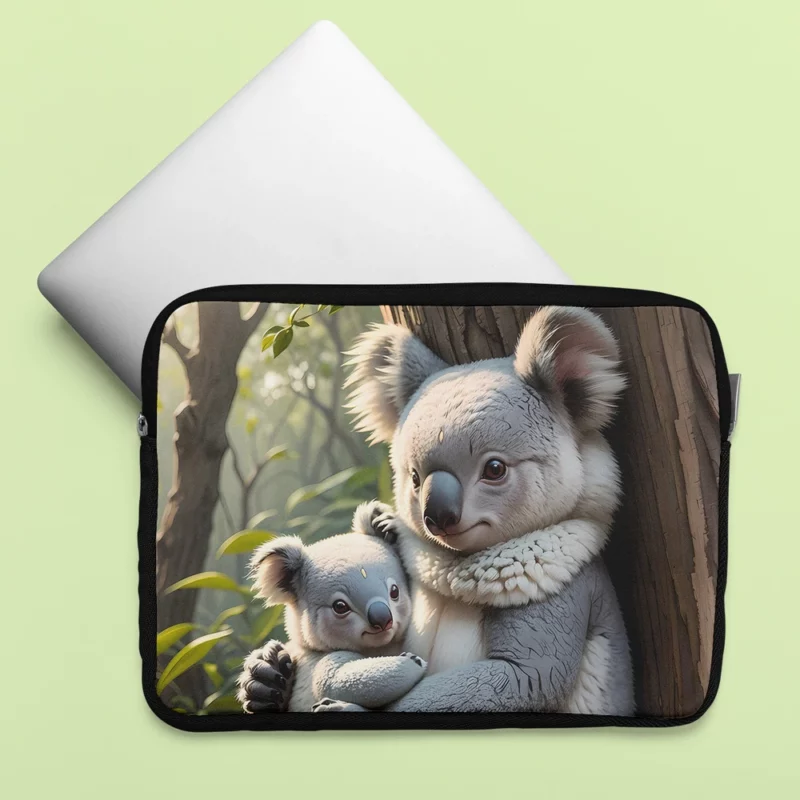 Baby Koala in Eucalyptus Tree Laptop Sleeve