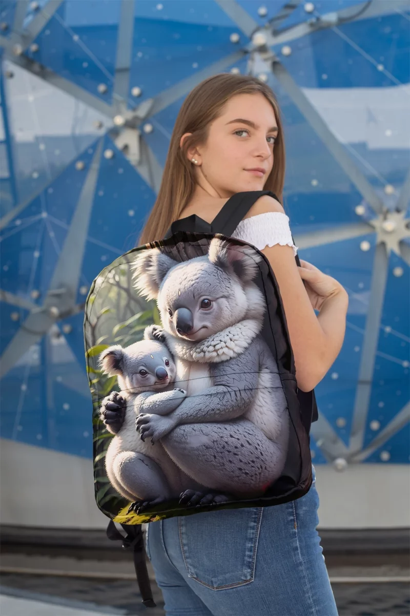 Baby Koala in Eucalyptus Tree Minimalist Backpack 2