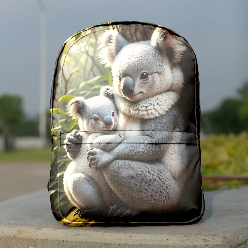 Baby Koala in Eucalyptus Tree Minimalist Backpack