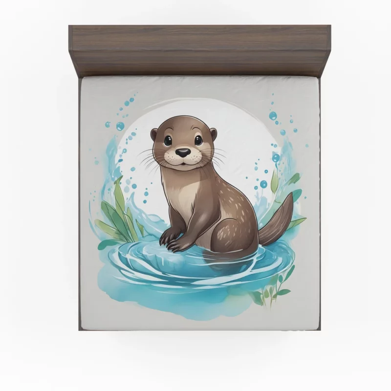 Baby Otter Animal Fitted Sheet