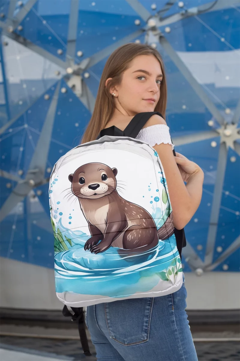 Baby Otter Animal Minimalist Backpack 2