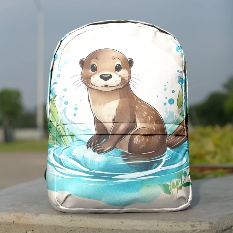 Baby Otter Animal Minimalist Backpack