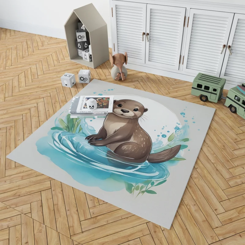 Baby Otter Animal Rug 1