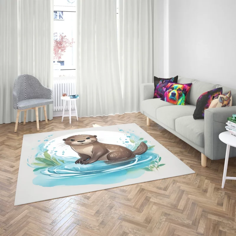 Baby Otter Animal Rug 2