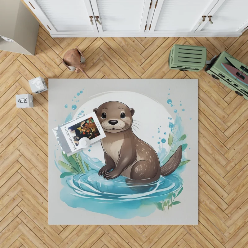 Baby Otter Animal Rug