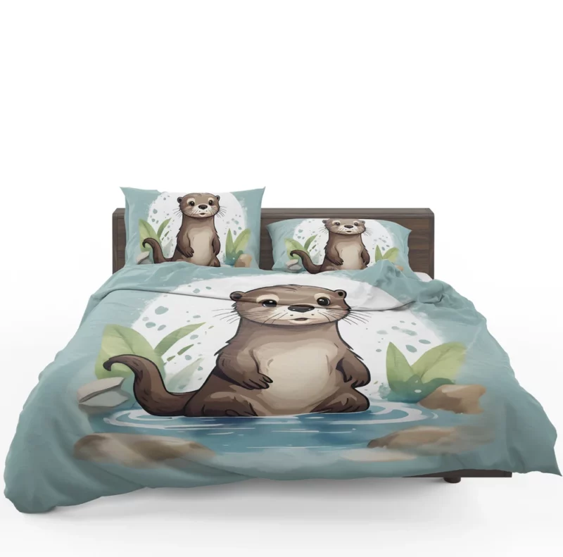 Baby Otter Design Bedding Set 1