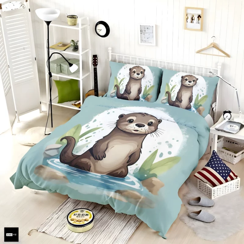 Baby Otter Design Bedding Set