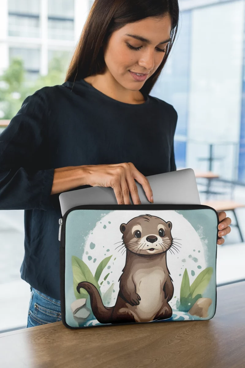 Baby Otter Design Laptop Sleeve 1