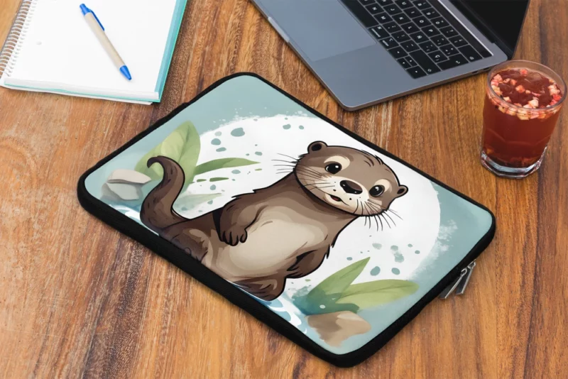 Baby Otter Design Laptop Sleeve 2