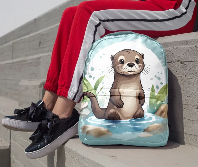 Baby Otter Design Minimalist Backpack 1