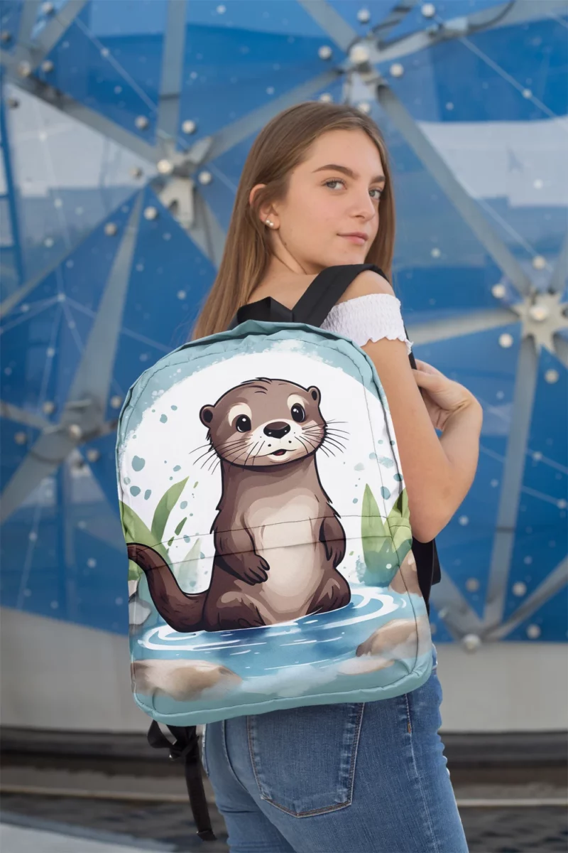 Baby Otter Design Minimalist Backpack 2