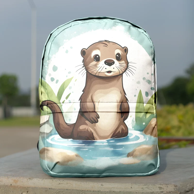 Baby Otter Design Minimalist Backpack