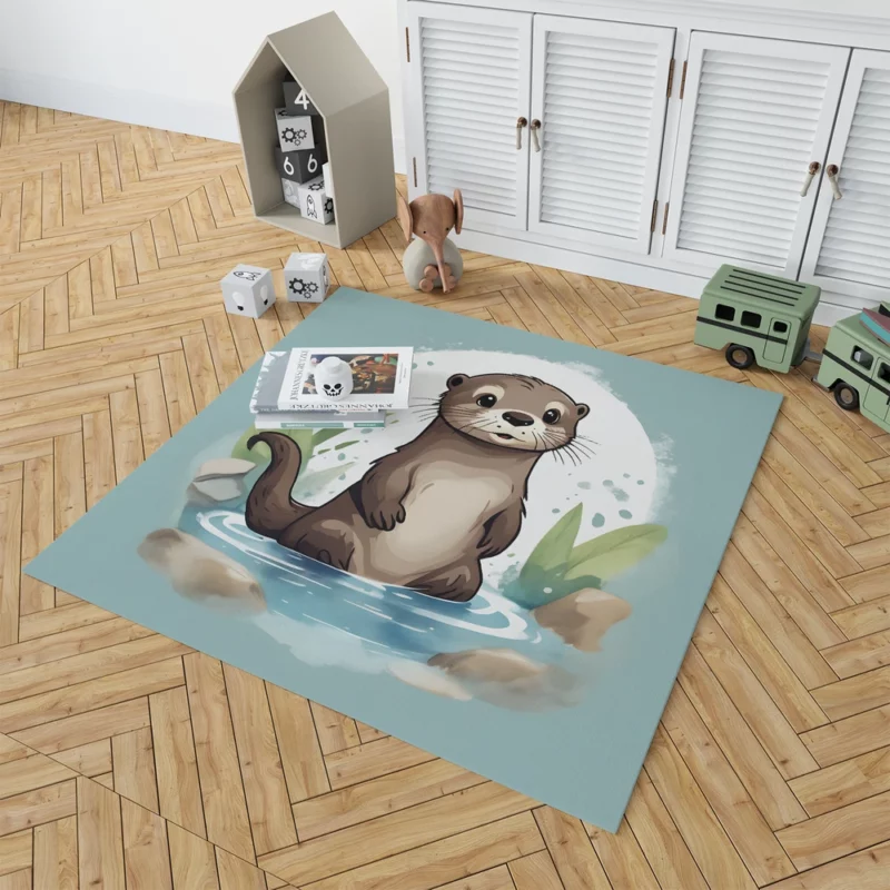 Baby Otter Design Rug 1