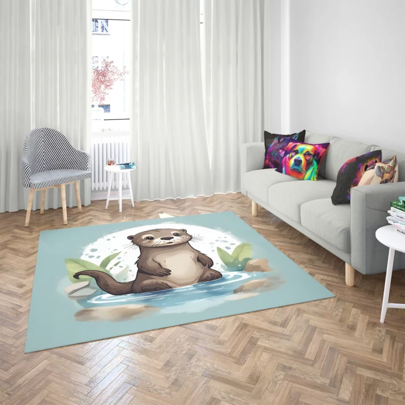 Baby Otter Design Rug 2