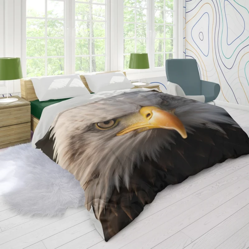 Bald Eagle Portrait Duvet Cover