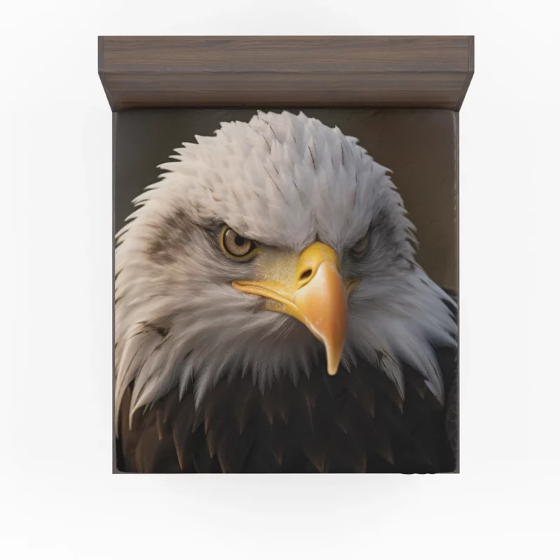 Bald Eagle Portrait Fitted Sheet