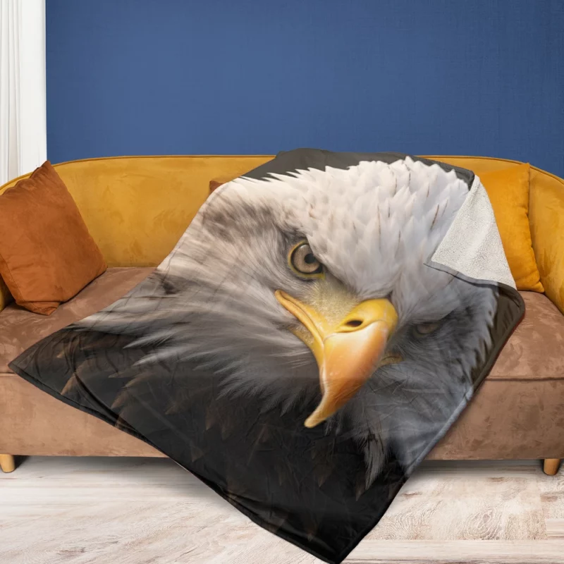 Bald Eagle Portrait Fleece Blanket 1