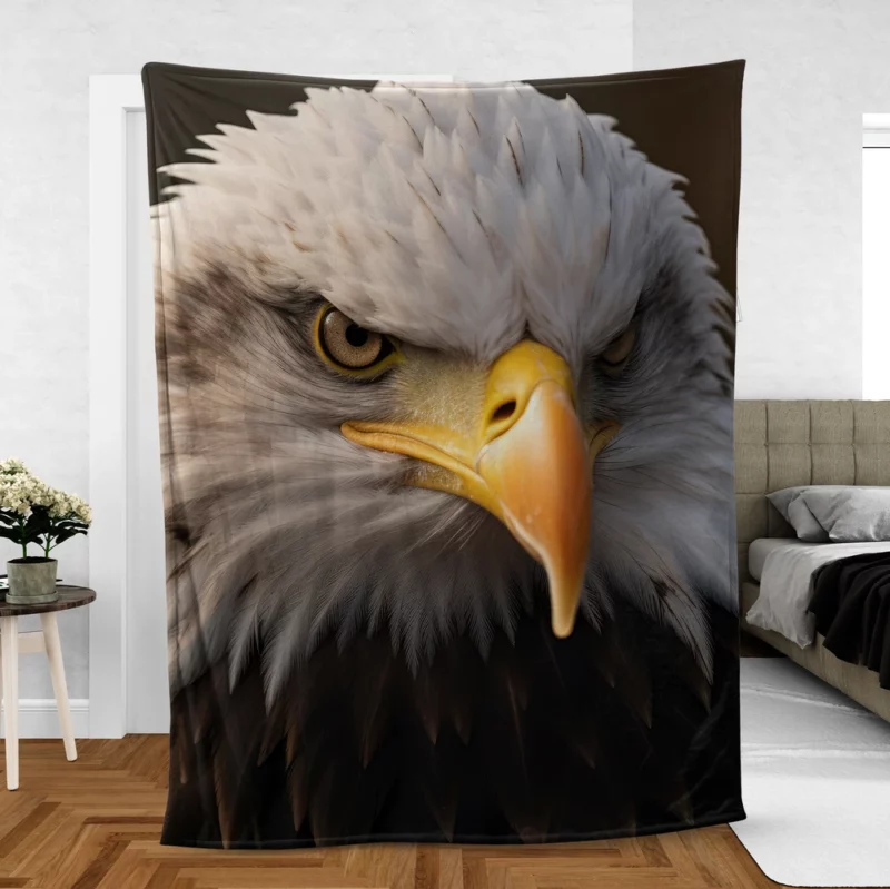 Bald Eagle Portrait Fleece Blanket