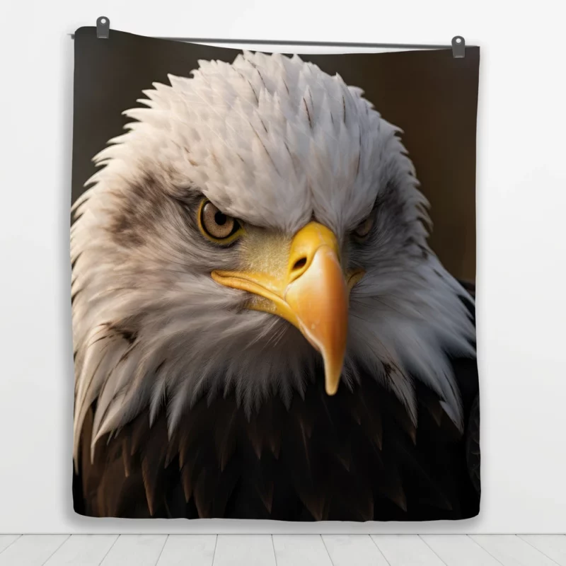 Bald Eagle Portrait Quilt Blanket 1