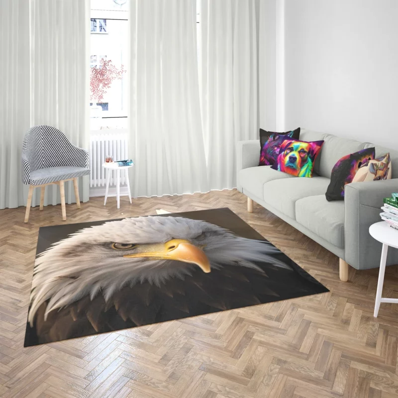 Bald Eagle Portrait Rug 2