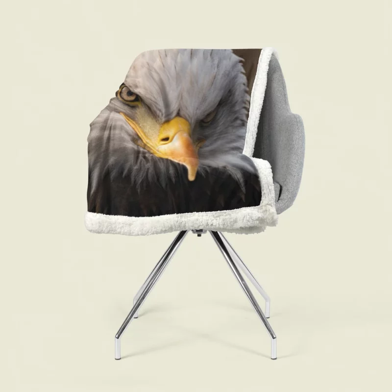 Bald Eagle Portrait Sherpa Fleece Blanket 1