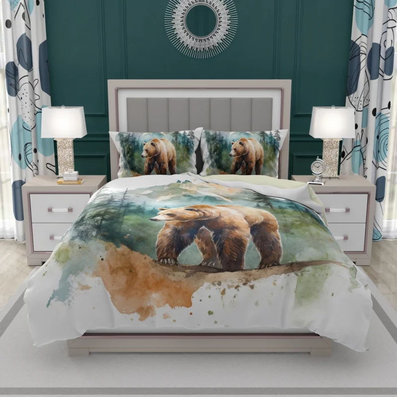 Bear Roaming the Woods Bedding Set 2