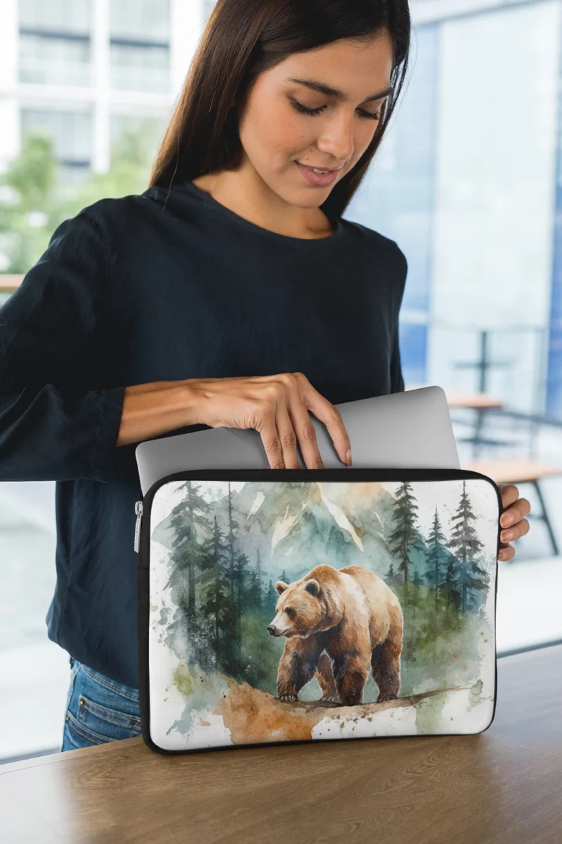 Bear Roaming the Woods Laptop Sleeve 1