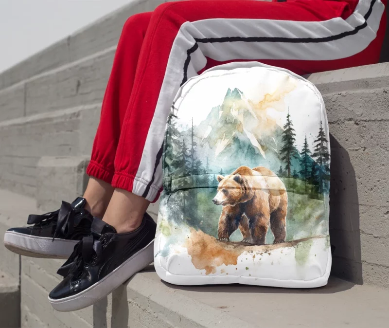 Bear Roaming the Woods Minimalist Backpack 1