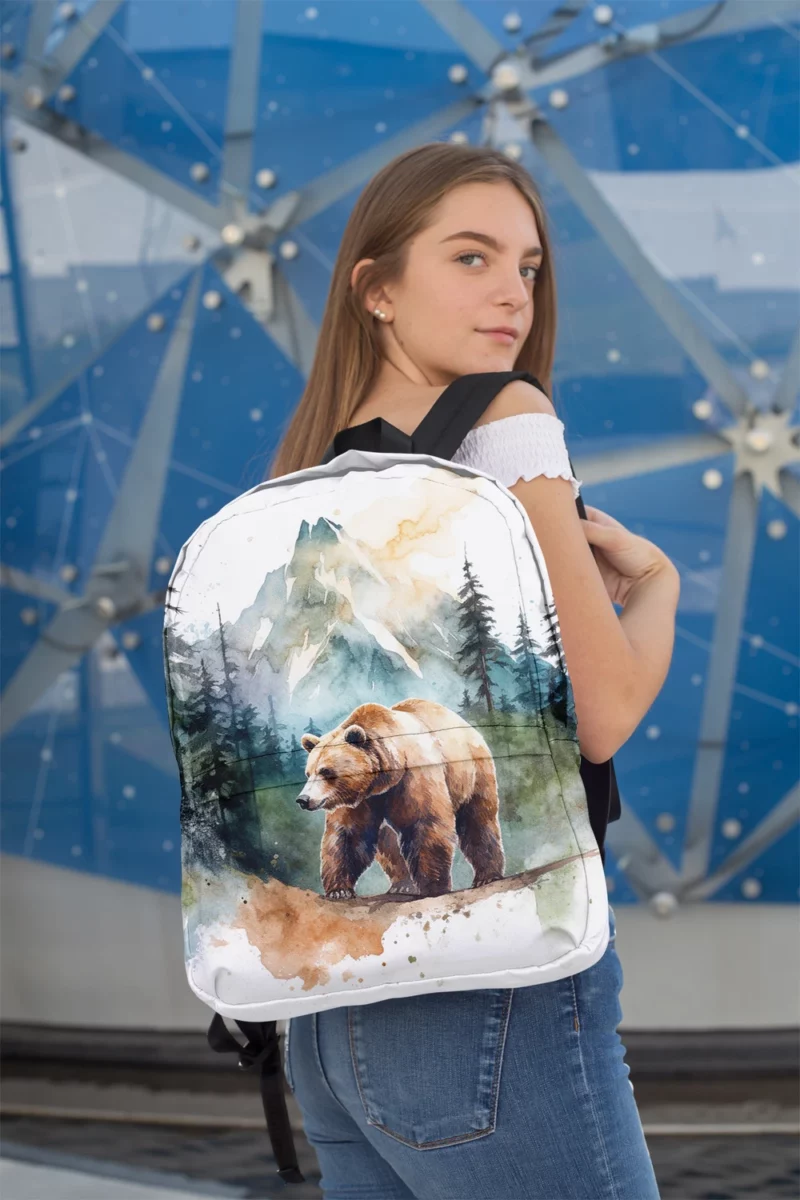 Bear Roaming the Woods Minimalist Backpack 2