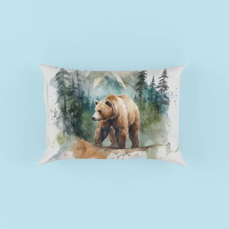 Bear Roaming the Woods Pillow Case