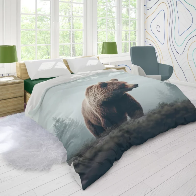 Bear in the Mountains Duvet Cover