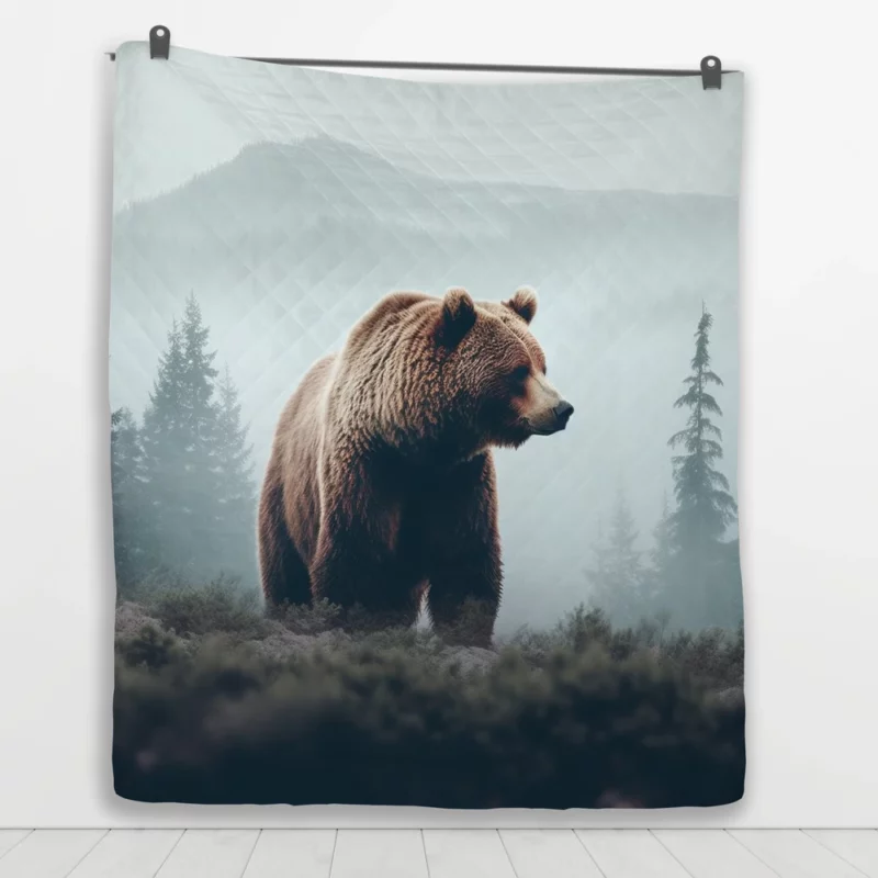 Bear in the Mountains Quilt Blanket 1