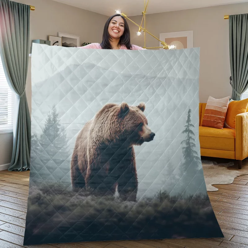 Bear in the Mountains Quilt Blanket