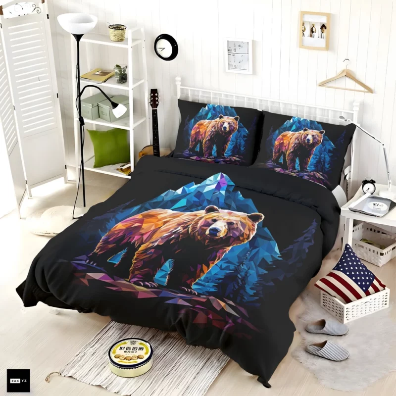 Bear in the Mountainscape Bedding Set