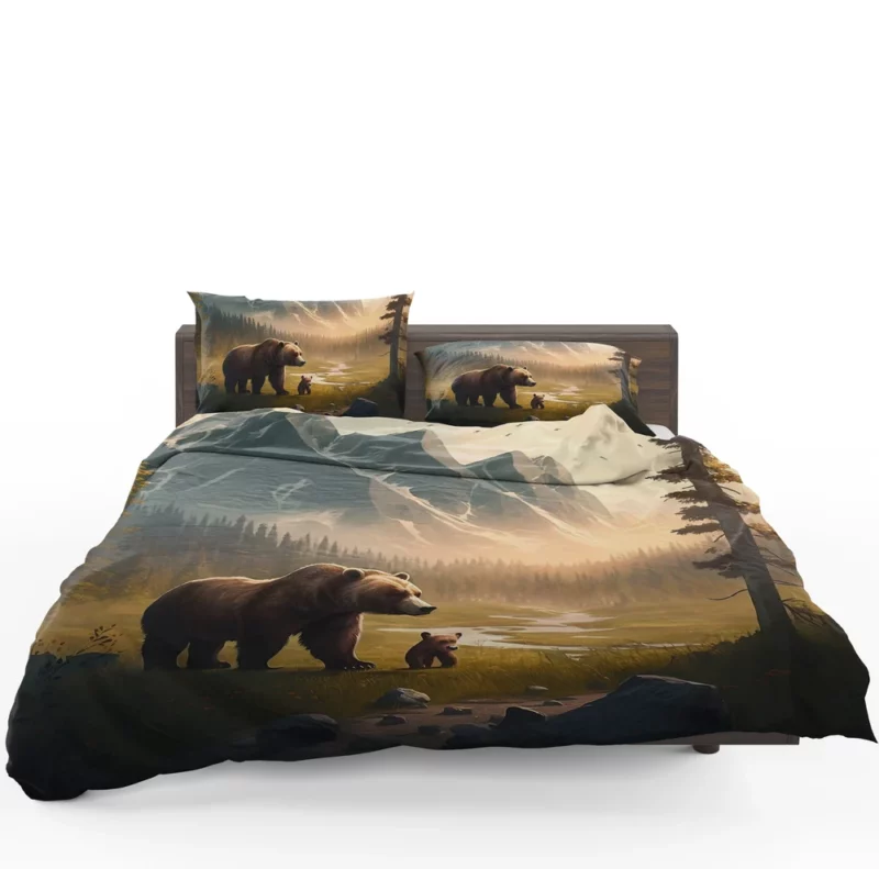 Bear on the Mountain Peak Bedding Set 1